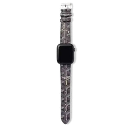 Luxury Leather GD Apple Watch Band Black-GBD251502