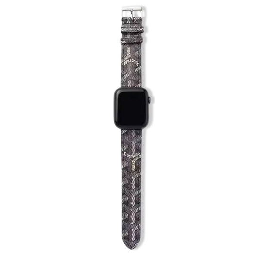 Luxury Leather GD Apple Watch Band Black-GBD251502
