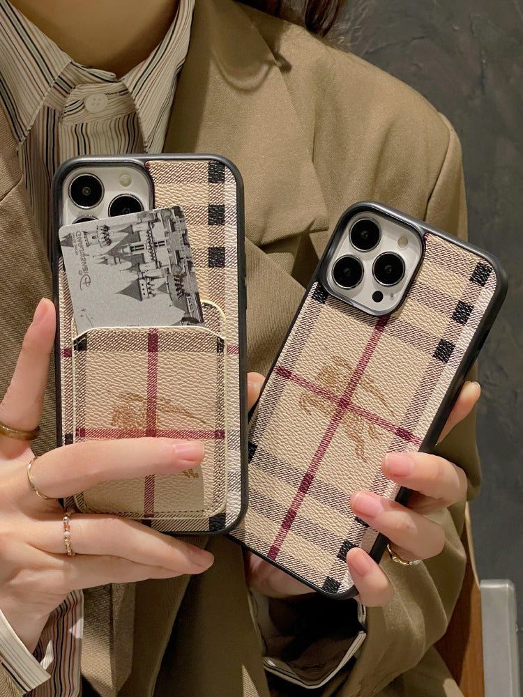 Leather BB iPhone Case-With Card Holder-DKK241420
