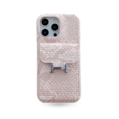 Snake Leather iPhone Case With Card Holder