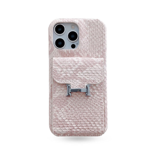 Snake Leather iPhone Case With Card Holder