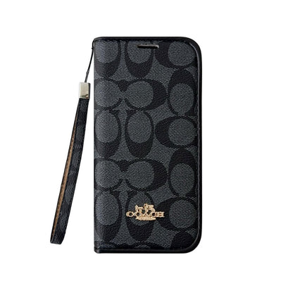 Classic Leather CH iPhone Case With Fold Wallet And Strap-CFPL005