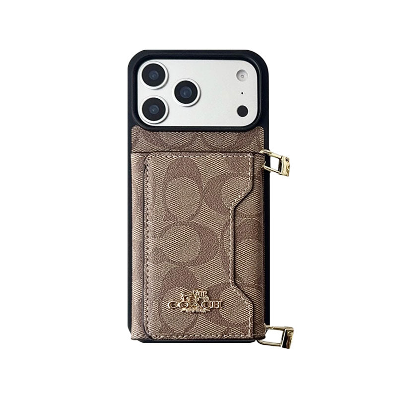 Leather CH iPhone Case With Wallet And Crossbody Strap-CFK251106