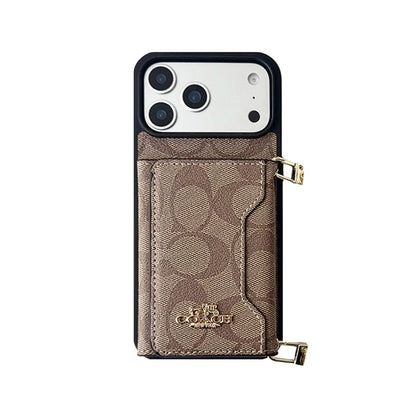Leather CH iPhone Case With Wallet And Crossbody Strap-CFK251106