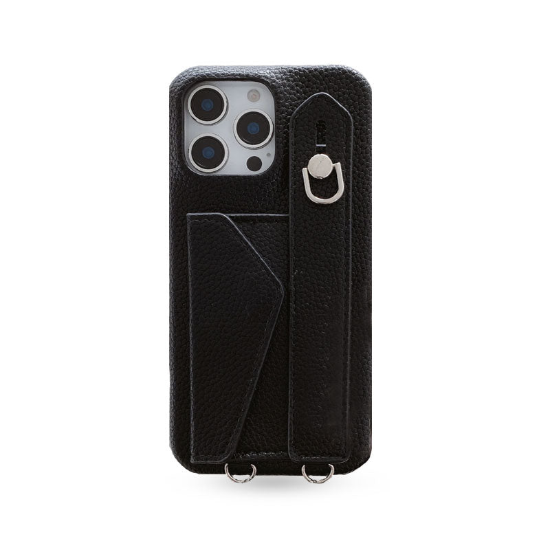 Leather iPhone Case With Card Holder And Strap