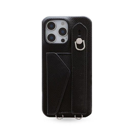 Leather iPhone Case With Card Holder And Strap