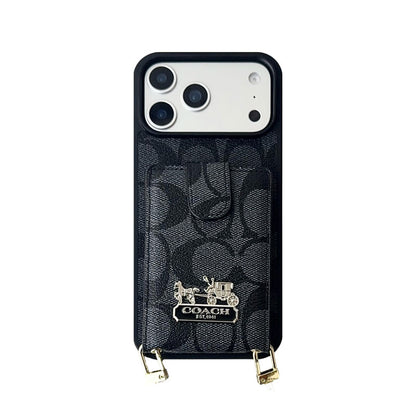 Leather CH iPhone Case With Wallet And Strap-CFK251420