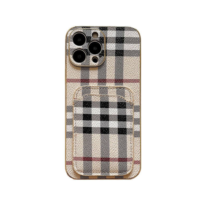 Leather BB iPhone Case-With Card Holder-CKK241350