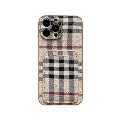 Leather BB iPhone Case-With Card Holder-CKK241350