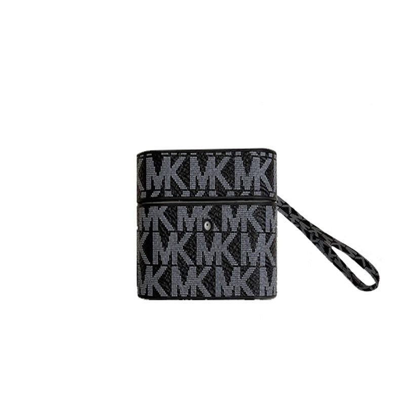 Leather MK AirPods Cases Black-JDK251608