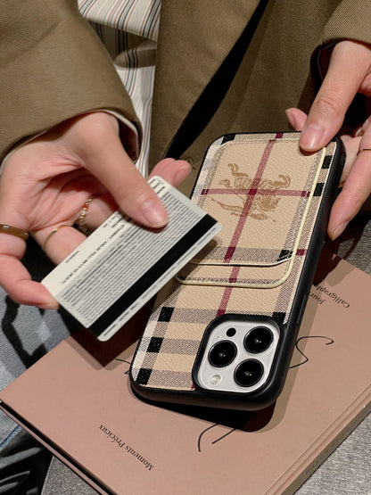 Leather BB iPhone Case-With Card Holder-DKK241420