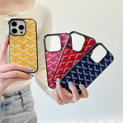 Leather GD iPhone Case  Yellow （Magsafe）-CXK241423