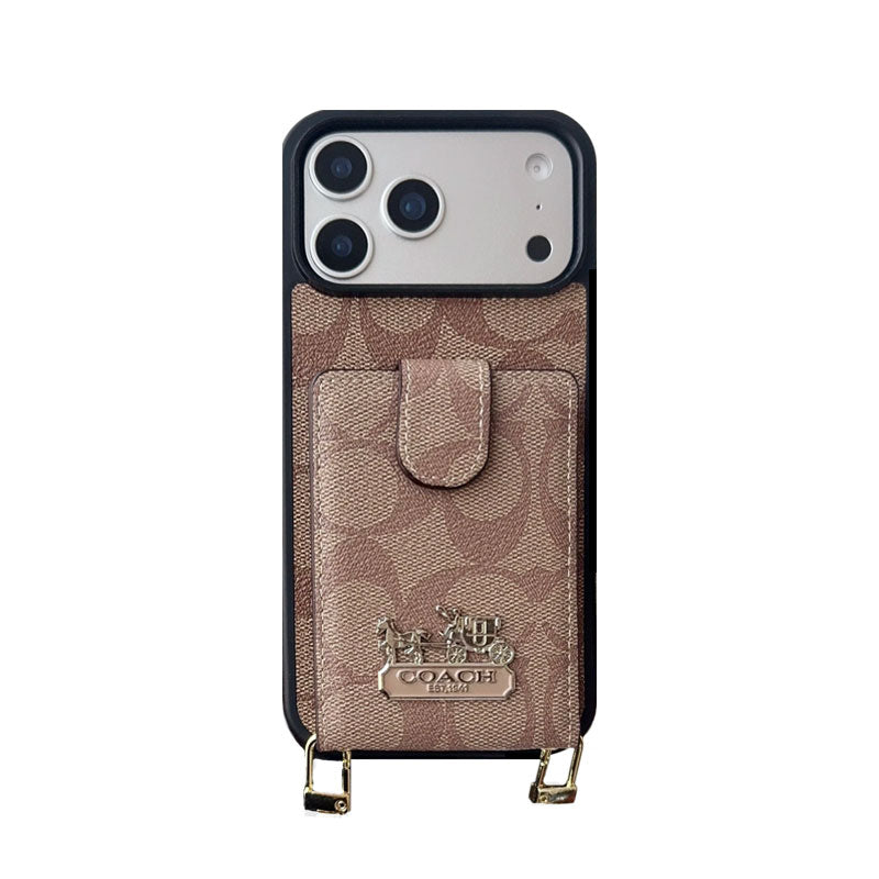 Leather CH iPhone Case With Wallet And Strap-CFK251420