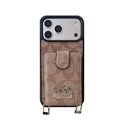 Leather CH iPhone Case With Wallet And Strap-CFK251420