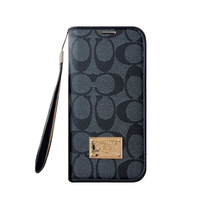 Leather Fold CH iPhone Case With Wallet And Strap-CFZDK002