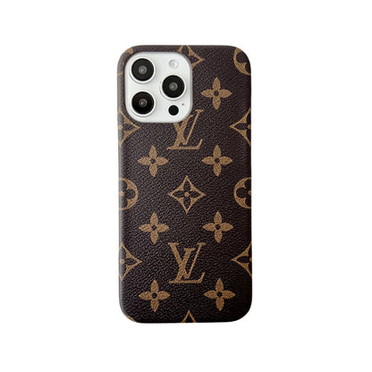 Leather Monogram iPhone Case Black Printing -MSK251807