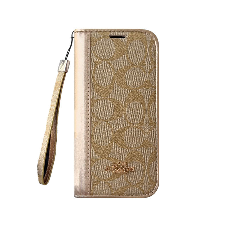 Classic Leather CH iPhone Case With Fold Wallet And Strap-CFPL005