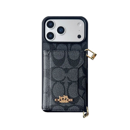 Leather CH iPhone Case With Wallet And Crossbody Strap-CFK251106