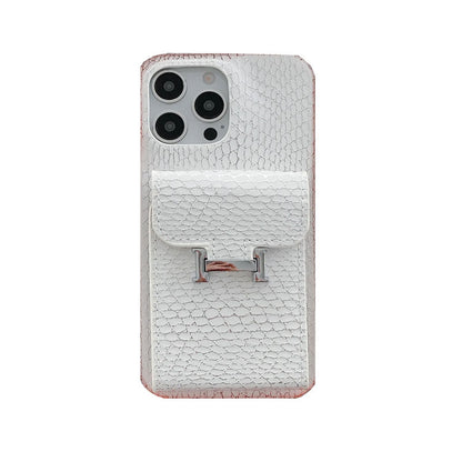Snake Leather iPhone Case With Card Holder