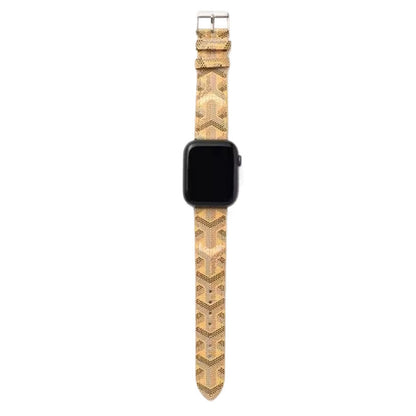 Luxury Leather GD Apple Watch Band Black-GBD251502