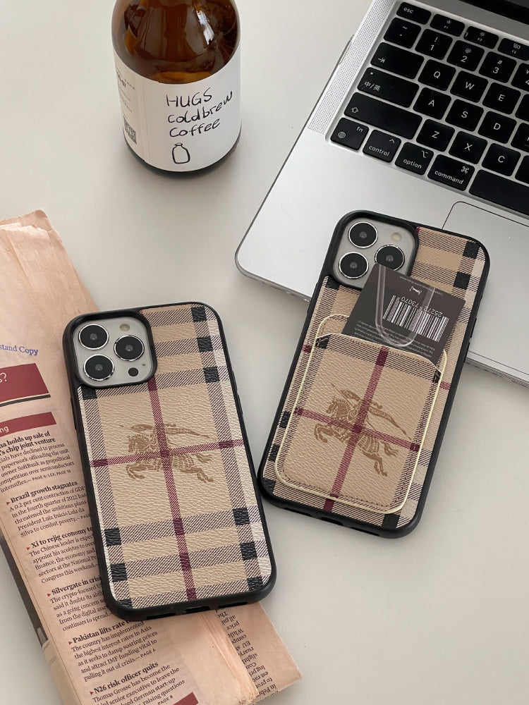 Leather BB iPhone Case-With Card Holder-DKK241420