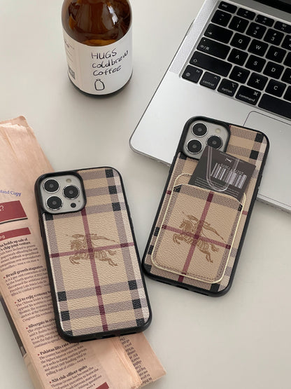 Leather BB iPhone Case-With Card Holder-DKK241420