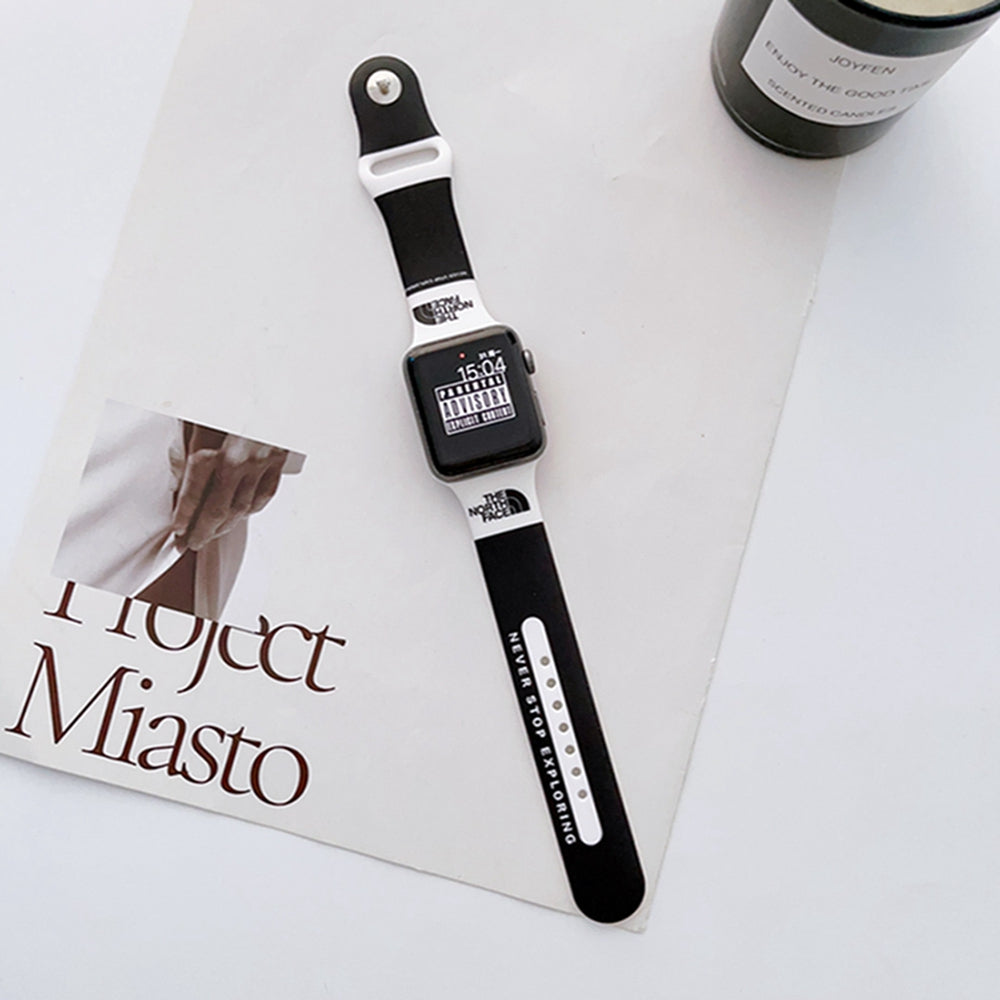 Silica Gel TNF Apple Watch Band Black-BBD251428