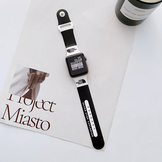 Silica Gel TNF Apple Watch Band Black-BBD251428