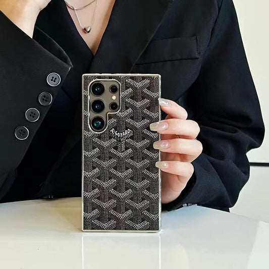 Luxury Leather GD Samsung Galaxy S Series Case Black -SXK251625