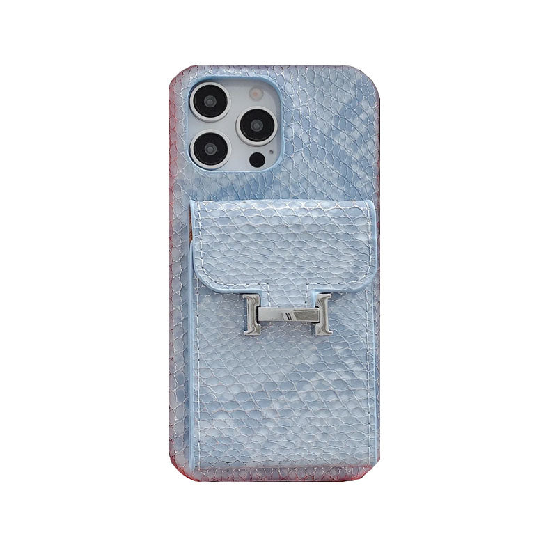 Snake Leather iPhone Case With Card Holder