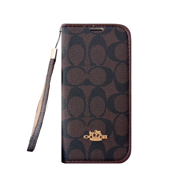 Classic Leather CH iPhone Case With Fold Wallet And Strap-CFPL005