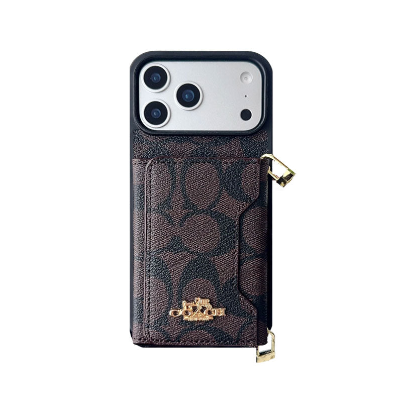Leather CH iPhone Case With Wallet And Crossbody Strap-CFK251106