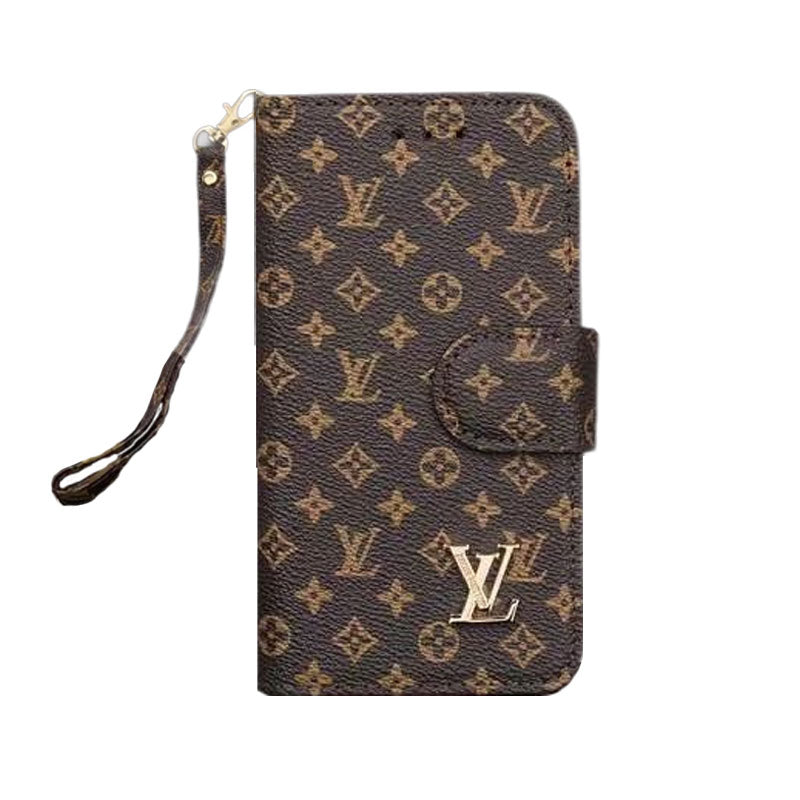 Classic  Folio Monogram iPhone Case With Wallet And Strap Big Printing-CFLB251102