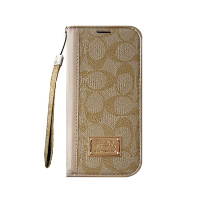 Leather Fold CH iPhone Case With Wallet And Strap-CFZDK002