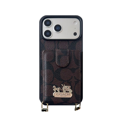 Leather CH iPhone Case With Wallet And Strap-CFK251420