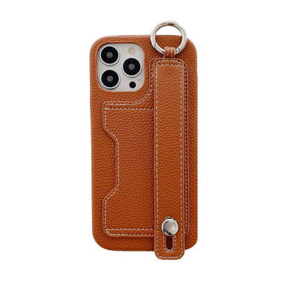 Leather Phone Case For iPhone with Card Holder Brown-LZW121102