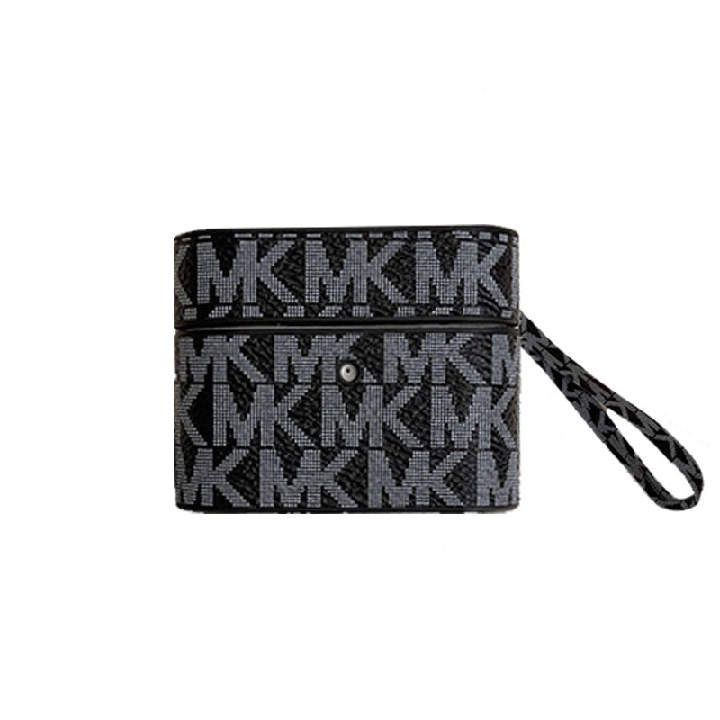 Leather MK AirPods Cases Black-JDK251608