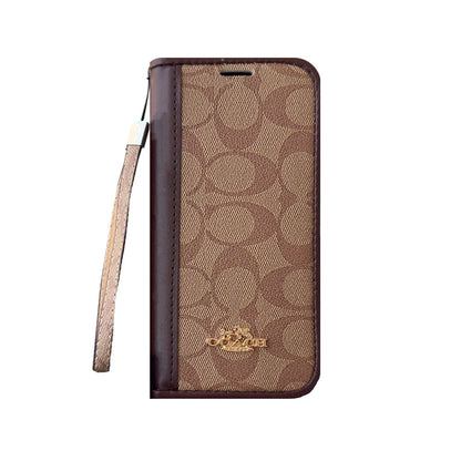 Classic Leather CH iPhone Case With Fold Wallet And Strap-CFPL005