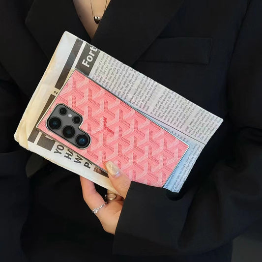 Luxury Leather GD Samsung Galaxy S Series Case Pink -SXK251625