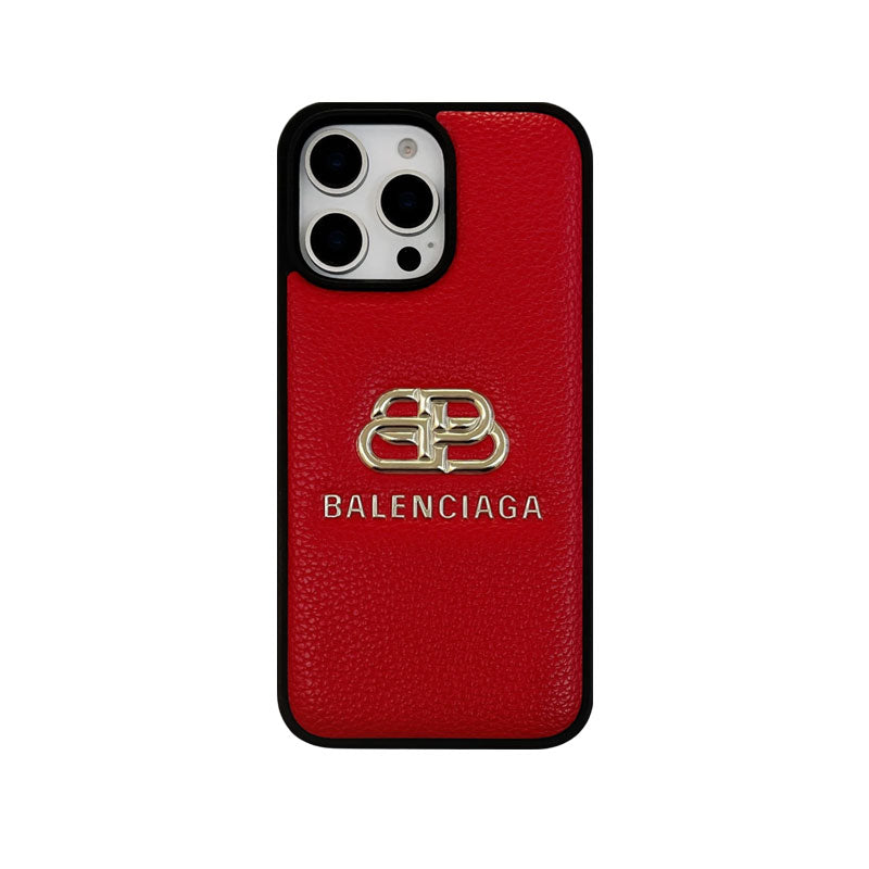 Leather BA iPhone Case Black-BLK250526