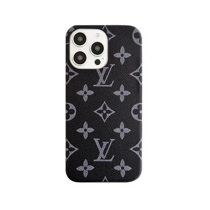 Leather Monogram iPhone Case Black Printing -MSK251807