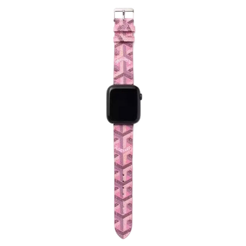Luxury Leather GD Apple Watch Band Black-GBD251502