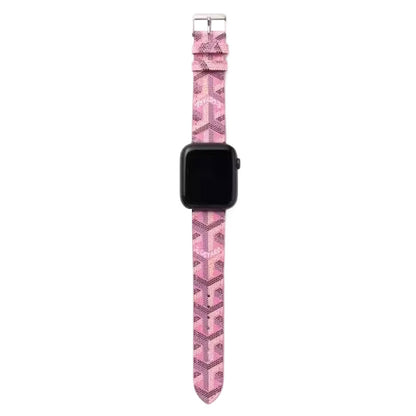 Luxury Leather GD Apple Watch Band Black-GBD251502