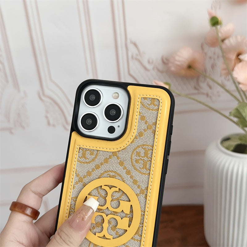Classic TB iPhone Case With Strap Yellow -SL240411