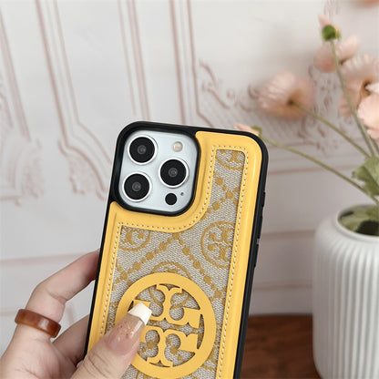 Classic TB iPhone Case With Strap Yellow -SL240411
