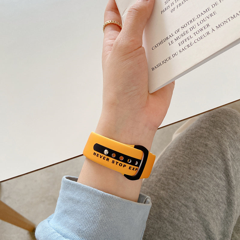 Silica Gel TNF Apple Watch Band Yellow-BBD251428