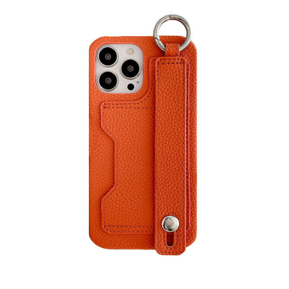 Leather Phone Case For iPhone with Card Holder Brown-LZW121102