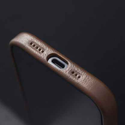 MagSafe Cowhide Leather iPhone Case