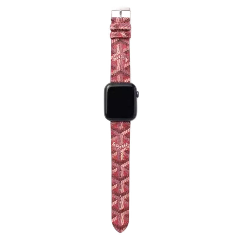 Luxury Leather GD Apple Watch Band Black-GBD251502