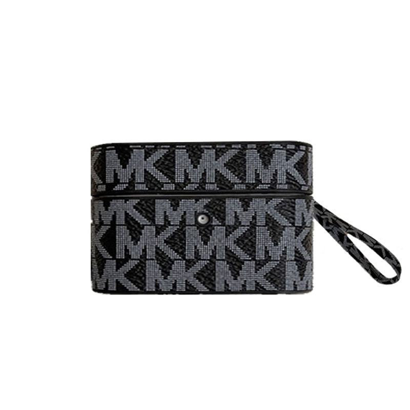 Leather MK AirPods Cases Black-JDK251608